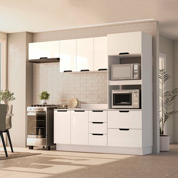 Cozinha Completa 3 Peças 224,5cm X 270cm Meena Branco