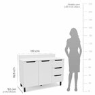 Cozinha Completa 3 Peças 224,5cm X 270cm Meena Branco