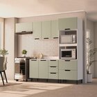 Cozinha Completa 3 Peças 224,5cm X 270cm Meena Branco/verde O