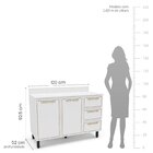 Cozinha Completa 3 Peças 224,5cmx200cm Amara Branco