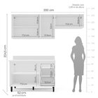 Cozinha Completa 3 Peças 224,5x200cm Meena Branco