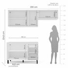 Cozinha Completa 3 Peças 224cmx200cm Branco