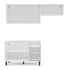 Cozinha Completa 3 Peças 224cmx200cm Branco/azul