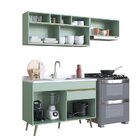 Cozinha Completa 3 Peças 5 Portas 1 Gaveta One Gralar Verde B