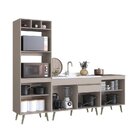 Cozinha Completa 3 Peças 6 Portas 1 Gaveta 2 Nichos Para Forn