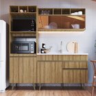 Cozinha Completa 3 Peças 6 Portas 1 Gaveta One  Verde Bellagi