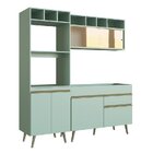 Cozinha Completa 3 Peças 6 Portas 1 Gaveta One Gralar Verde B