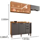 Cozinha Completa 3 Peças 6 Portas 2 Gavetas Bella Sallêto Móv