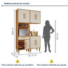 Cozinha Completa 3 Peças 7 Portas 1 Gaveta Com Fruteira Loren