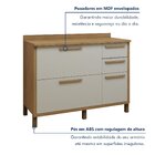 Cozinha Completa 3 Peças 7 Portas 2 Gavetas Cinamomo/off White