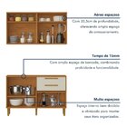 Cozinha Completa 3 Peças 7 Portas 2 Gavetas Lorena Marrom/bege