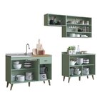 Cozinha Completa 3 Peças 8 Portas 1 Gaveta 1 Nicho Porta Temp