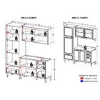 Cozinha Completa 3 Peças Americana Multimóveis 5903 Branco/gr