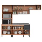 Cozinha Completa 3 Peças Com Balcão Para Pia Pimenta  Freijó/