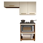 Cozinha Completa 3 Portas Angra Nature/off White
