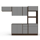 Cozinha Completa 4 Módulos 8 Portas 4 Gavetas Sem Tampo Campa