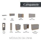 Cozinha Completa 4 Módulos 8 Portas 4 Gavetas Sem Tampo Campa