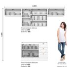 Cozinha Completa 4 Peças 100% Mdf Americana Branco Hp