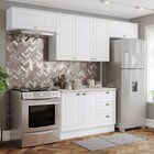 Cozinha Completa 4 Peças 100% Mdf Com Tampo Americana Branco