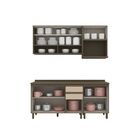 Cozinha Completa 4 Peças 100% Mdf Com Tampo Connect Bege/marr