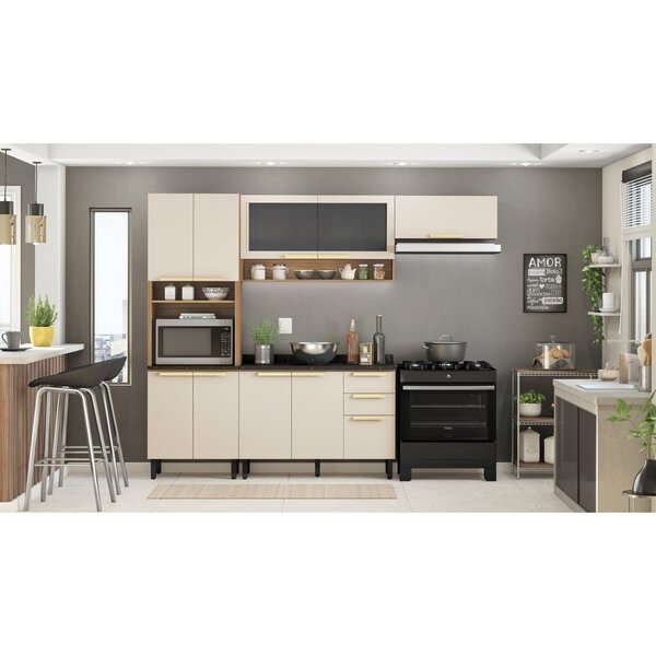 Cozinha Completa 4 Peças 10 Portas 2 Gavetas 2 Nichos Para Fo