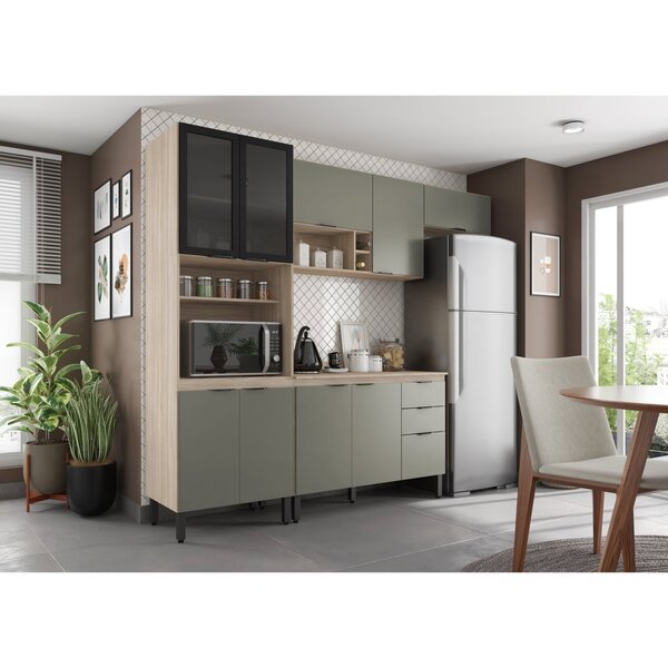 Cozinha Completa 4 Peças 10 Portas 2 Gavetas Firenze  Avena T