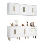 Cozinha Completa 4 Peças 11 Portas 2 Gavetas Lorena Branco