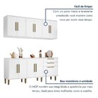 Cozinha Completa 4 Peças 11 Portas 2 Gavetas Lorena Branco