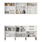 Cozinha Completa 4 Peças 11 Portas 2 Gavetas Lorena Branco