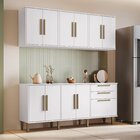 Cozinha Completa 4 Peças 11 Portas 2 Gavetas Lorena Branco