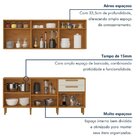 Cozinha Completa 4 Peças 11 Portas 2 Gavetas Lorena Marrom/be