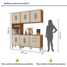 Cozinha Completa 4 Peças 11 Portas 2 Gavetas Lorena Nature/of