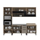 Cozinha Completa 4 Peças 1 Paneleiro 1 Armário Com Iluminação