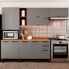 Cozinha Completa 4 Peças 217cm X 270cm Castanha Cinza / Freijó