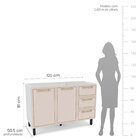 Cozinha Completa 4 Peças 220cm X 200cm Amara Branco/creme