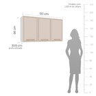 Cozinha Completa 4 Peças 220cm X 200cm Amara Branco/creme