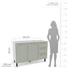 Cozinha Completa 4 Peças 220cm X 200cm Amara Branco/verde Oli