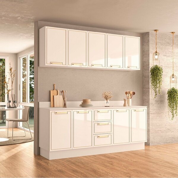 Cozinha Completa 4 Peças 224,5cm X 200cm Amara Branco