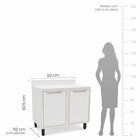 Cozinha Completa 4 Peças 224,5cm X 200cm Amara Branco