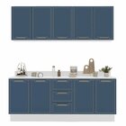 Cozinha Completa 4 Peças 224,5cm X 200cm Amara Branco/azul