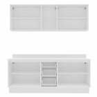 Cozinha Completa 4 Peças 224,5cm X 200cm Amara Branco/azul