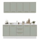 Cozinha Completa 4 Peças 224,5cm X 200cm Amara Branco/verde O