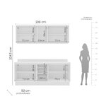 Cozinha Completa 4 Peças 224,5cm X 200cm Meena Branco/verde O