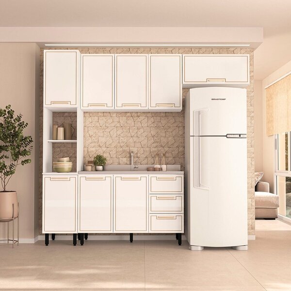 Cozinha Completa 4 Peças 224,5cm X 240cm Amara Branco