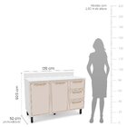 Cozinha Completa 4 Peças 224,5cm X 240cm Amara Branco/creme