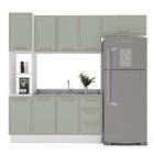 Cozinha Completa 4 Peças 224,5cm X 240cm Amara Branco/verde O