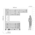 Cozinha Completa 4 Peças 224,5cm X 240cm Meena Branco/azul