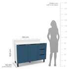 Cozinha Completa 4 Peças 224,5cm X 240cm Meena Branco/azul