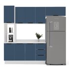 Cozinha Completa 4 Peças 224,5cm X 240cm Meena Branco/azul