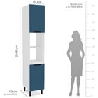 Cozinha Completa 4 Peças 224,5cm X 240cm Meena Branco/azul